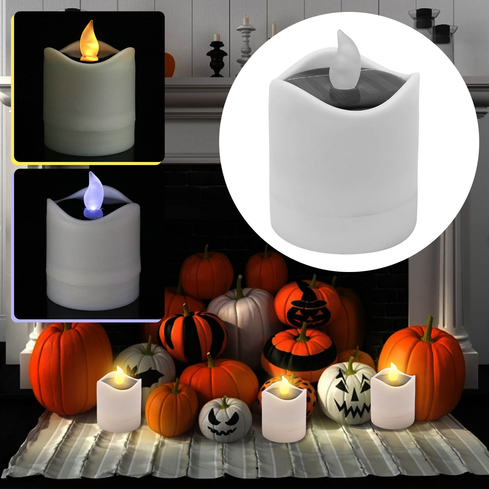 Ongmies 6pc Halloween Candle Light Outdoor Decoration LED Candle Light